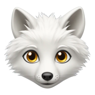 White fox sticker