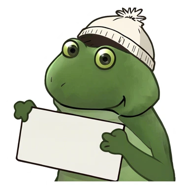 degen poor homeless frog sticker