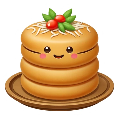 Northeastern Chinese sweet and sour pork Guo Bao Rou crispy outside tender inside, simplified emoji style with bold outlines and bright colors, cartoon style Dongbei specialty dish sticker