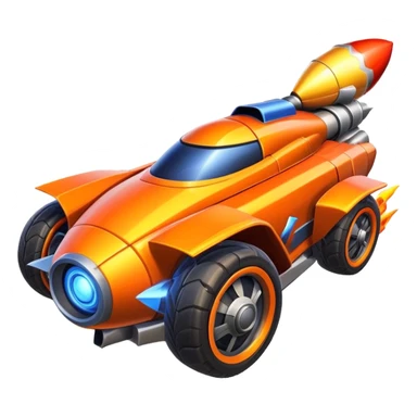 Rocket League car with rocket boost sticker