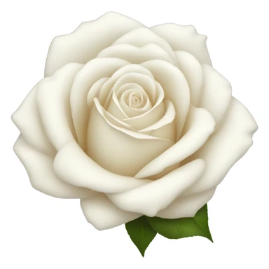 A big white rose in heart sticker