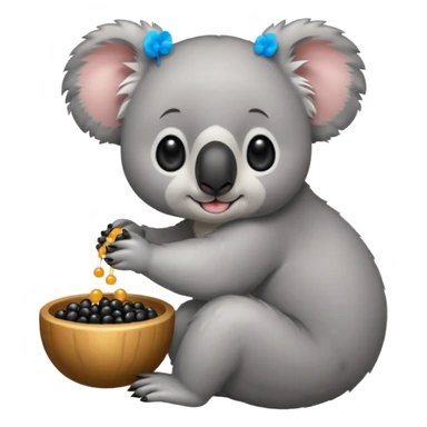 Koala eating caviar sticker