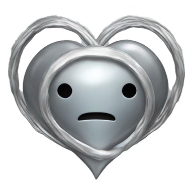 platinum heart shape saturn sticker