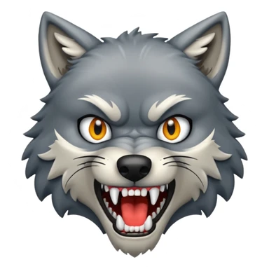 Wolf snarling sticker