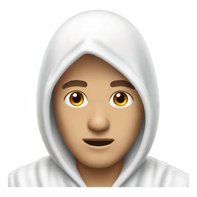 white clothed hooded man sticker