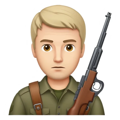 man with gun at his head sticker