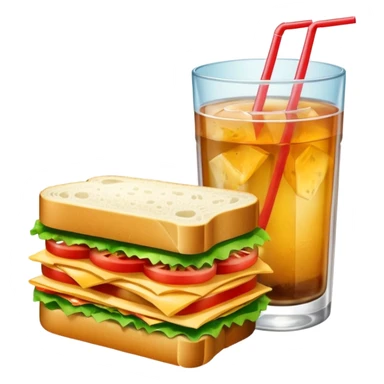 sandwiche and drink sticker