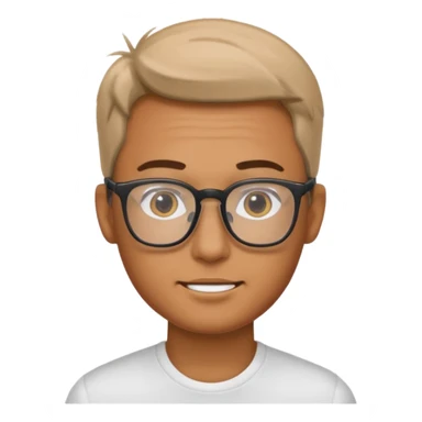 male model wearing glasses sticker