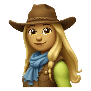 shrek com juliete e chapéu de cowboy sticker