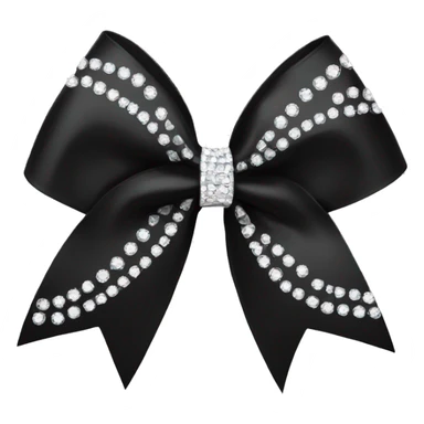 A black cheer bow with diamonds on ut sticker