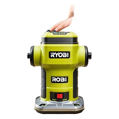 ONE+ 18V Cordless Compact Fixed Base Router RYOBI with gray with battery sticker