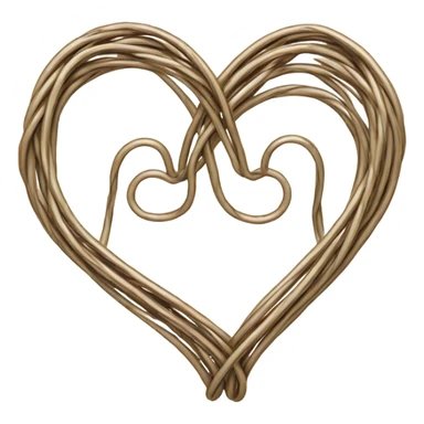 Wire heart sticker