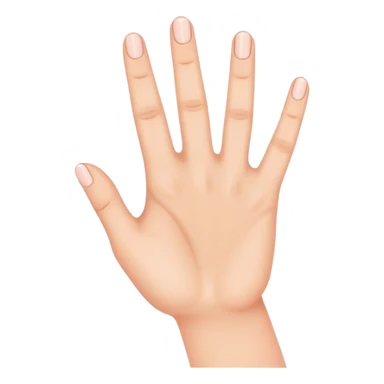 Hand showing 4 years old sticker