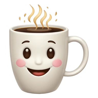 a coffee cup with a smile sticker