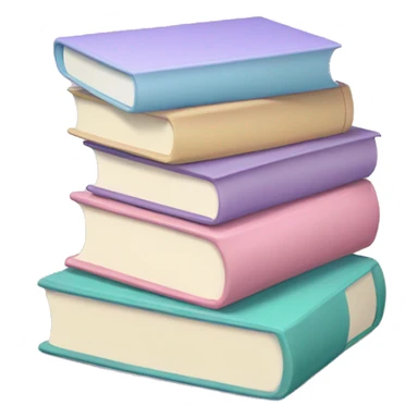 Pastel book stack sticker