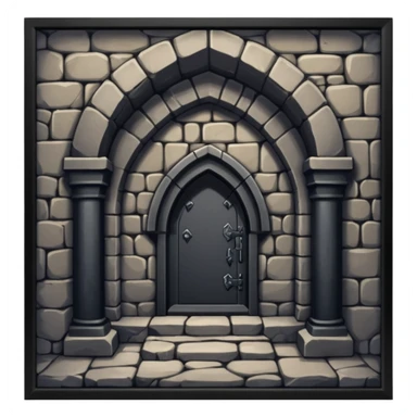 dungeon room in castle room sticker