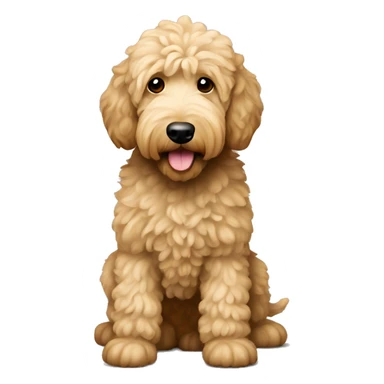 Beige goldendoodle sticker