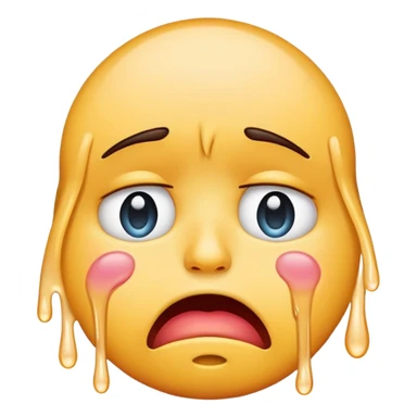 drooling face holding back tears emoji  sticker