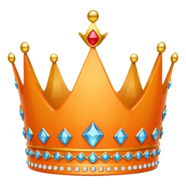 create ma a copy and paste emoji of a orange crown sticker
