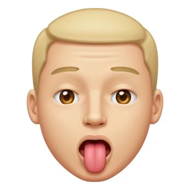 Dude eyes closed wiggling tongue  sticker