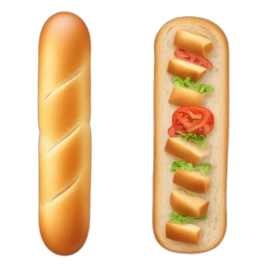 An Infinite baguette sandwich sticker
