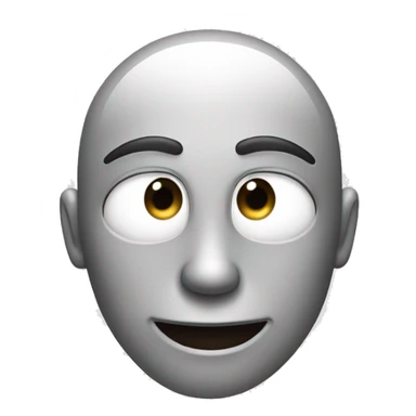 sly wink face with a smirk in chrome sticker