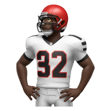 Red Football jersey with the name wilder on the back  sticker