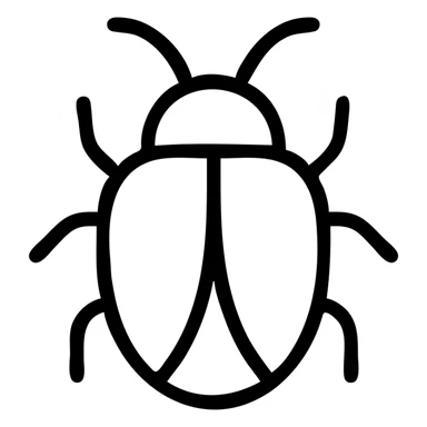 A bug with antenna and wings sticker