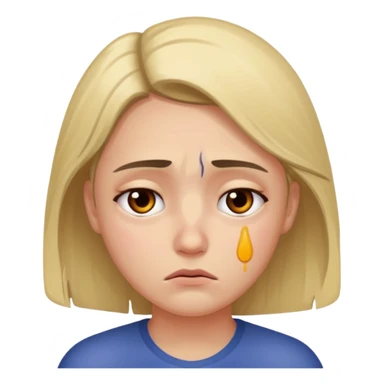 sad emoji with bruise under eye sticker