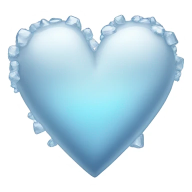 White Icy heart sticker