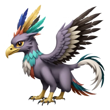 Palkia-Noivern-Nargacuga-Silvally-Gryphon-Griffin-Griffon-Hippogriff-fusion-hybrid-animal-creature  with long ears  sticker