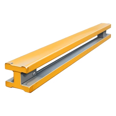 Clean metal beam, smooth steel surface, no rust, no scratches, industrial support beam, realistic, neutral color, high-quality render sticker