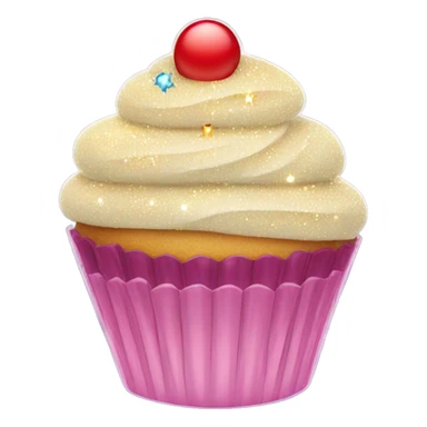 Cupcake with sparkles  sticker