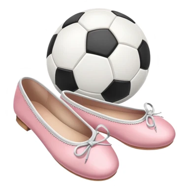 Soccer ball and ballet shoes sticker