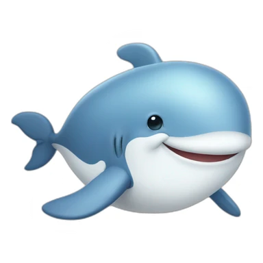 big white whale winking and giving a thumbs up sticker
