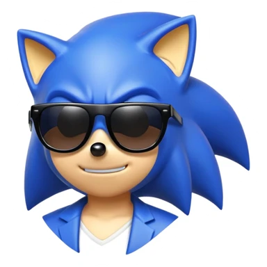 Sonic with sunglasses  sticker