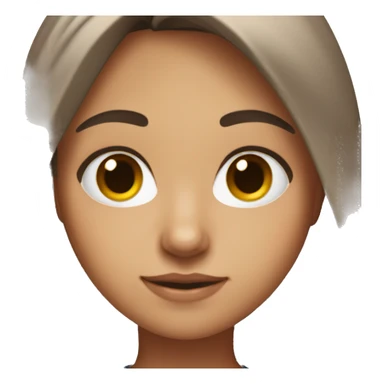 a half indian half white girl with brown hair and brown eyes age 15 sticker