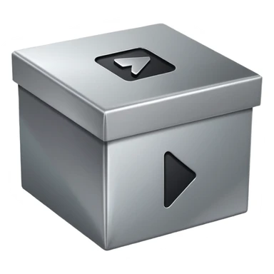 play button inside an empty box sticker