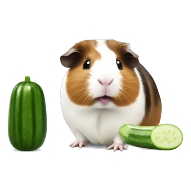 guinea pig eating an cucumber  sticker