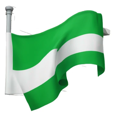 Una bandera con una línea horizontal verde, otra blanca y otra verde sticker
