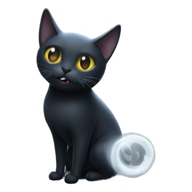 Ghost host as black cat  sticker