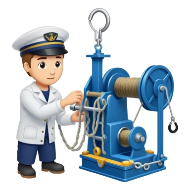 Sequential process of sailor operating winch, retrieving sediment core, and scientists examining ocean floor samples in lab sticker