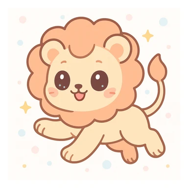 lion in anime style, expressive eyes, dynamic pose, vibrant colors sticker
