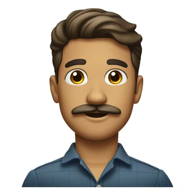 handsome boy with mustache sticker