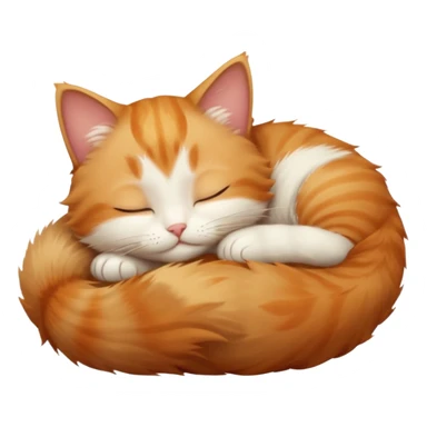 ginger and white small cat eyes closed lying down upside down sticker