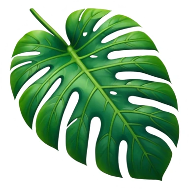 realistic monstera leaf sticker