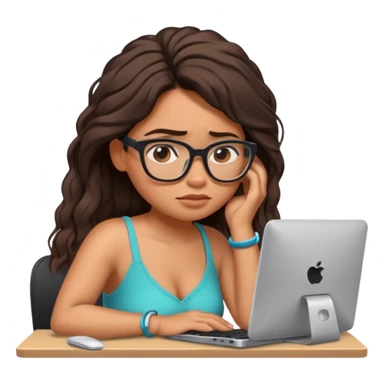 disney moana working with pc very tired sticker