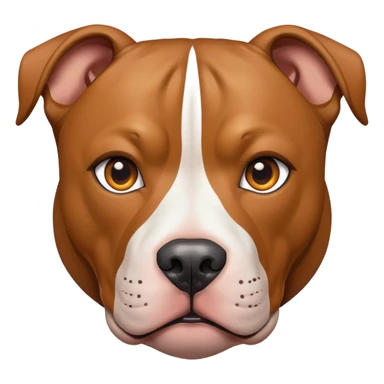 A bronze pit bull with bronze eyes sticker