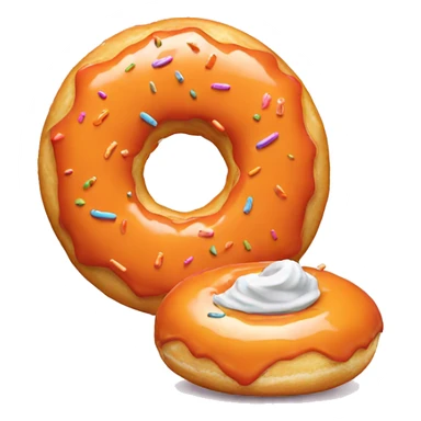 orange donut sticker