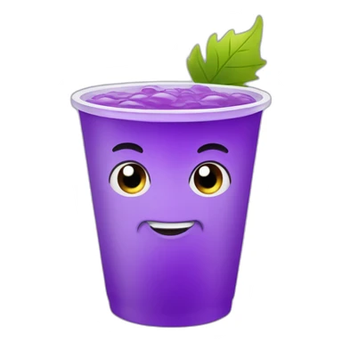 grape juice plastic cup sticker